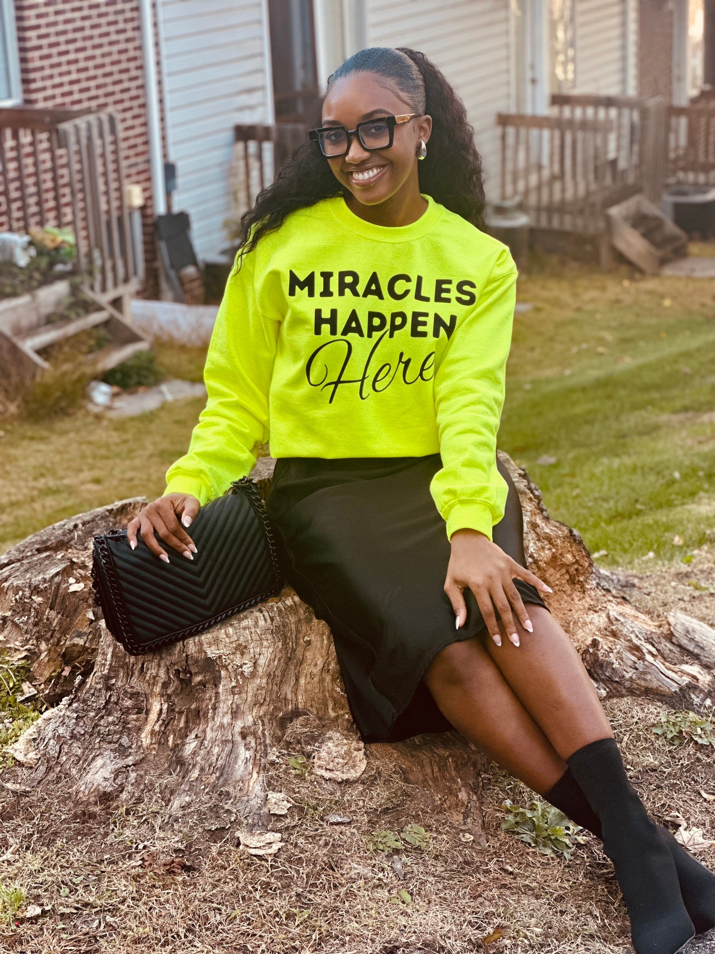 Miracles Happen Here Crewneck